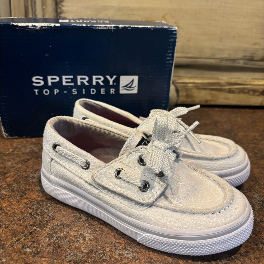 Sperry Kids Sparkling White Sneakers